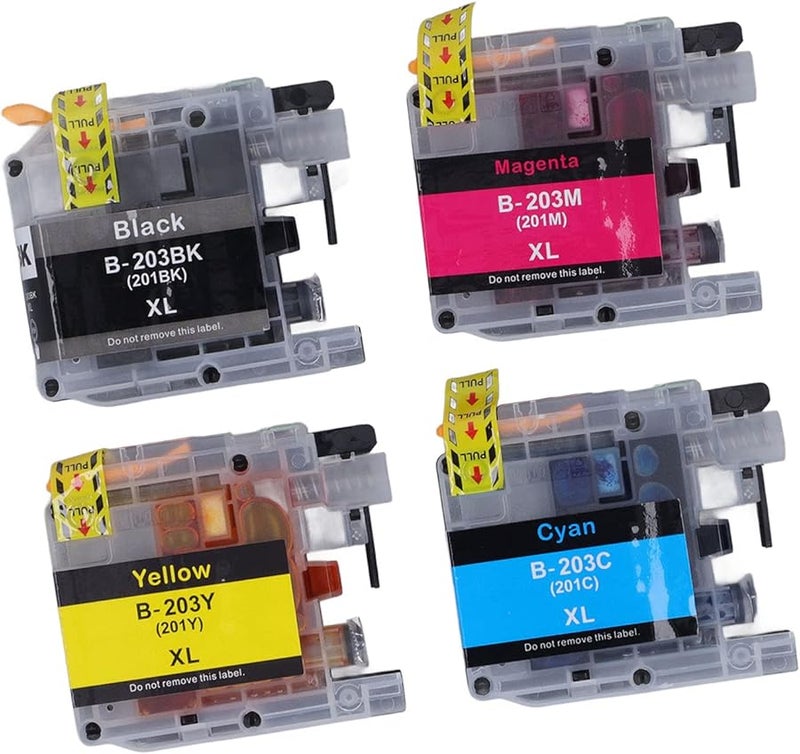 LC203 Color Ink Set Black Cyan Magenta Yellow For Clear Printing PP Material - Image 2